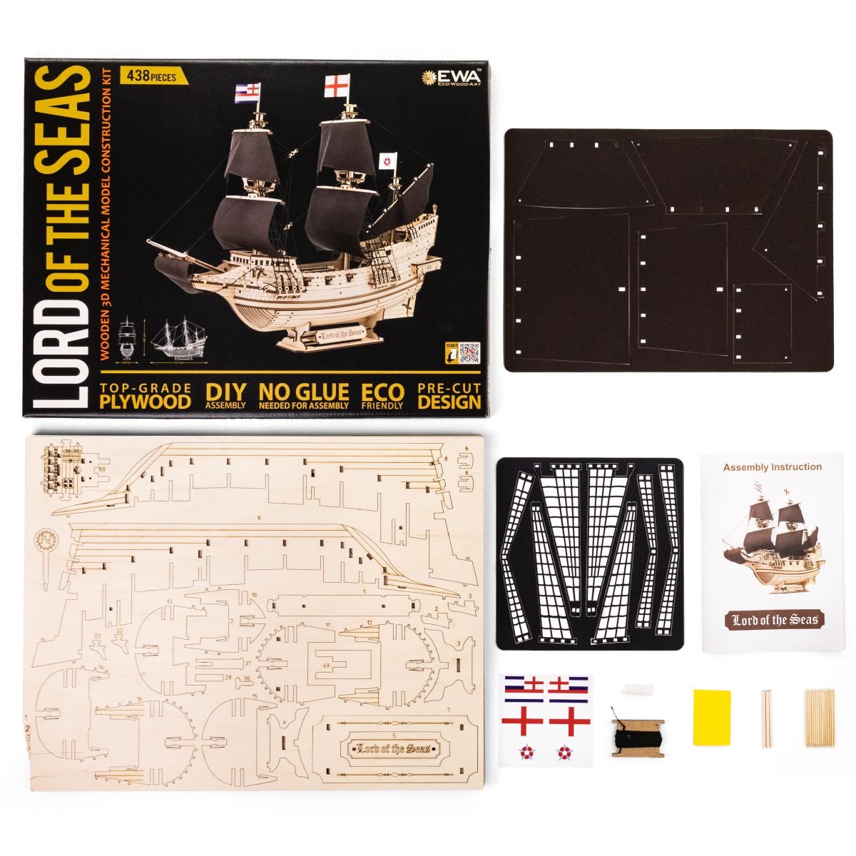 3D Wooden Mechanical Puzzle Kit, Lord of the Seas (BEW017e) – Wooden constructors | Varvikas.Shop