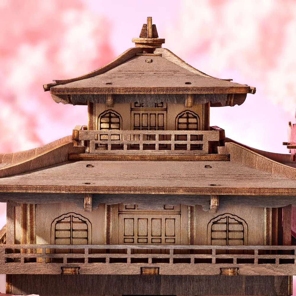 3D Wooden Mechanical Puzzle Kit, Sakura Pavilion (TGA07) – Wooden constructors | Varvikas