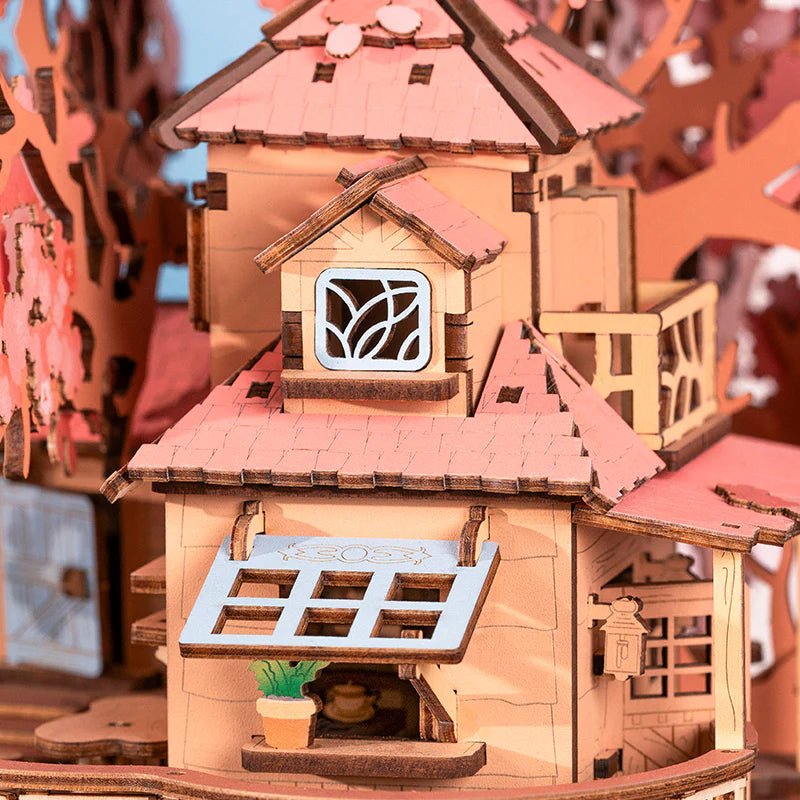 3D Wooden Mechanical Puzzle Kit, Sakura Tree House (TGS04) – Wooden constructors | Varvikas