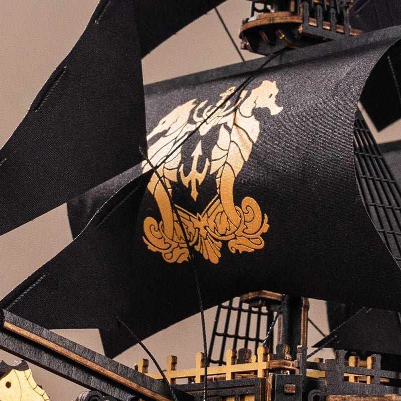 3D Wooden Mechanical Puzzle Kit, The Seahorse Barque (MCB02) – Wooden constructors | Varvikas.Shop