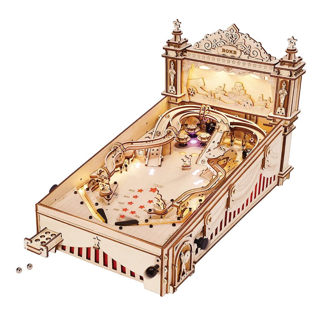 3D Wooden Model Kit | 3D Pinball Machine (RK023e) – Wooden constructors | Varvikas.Shop