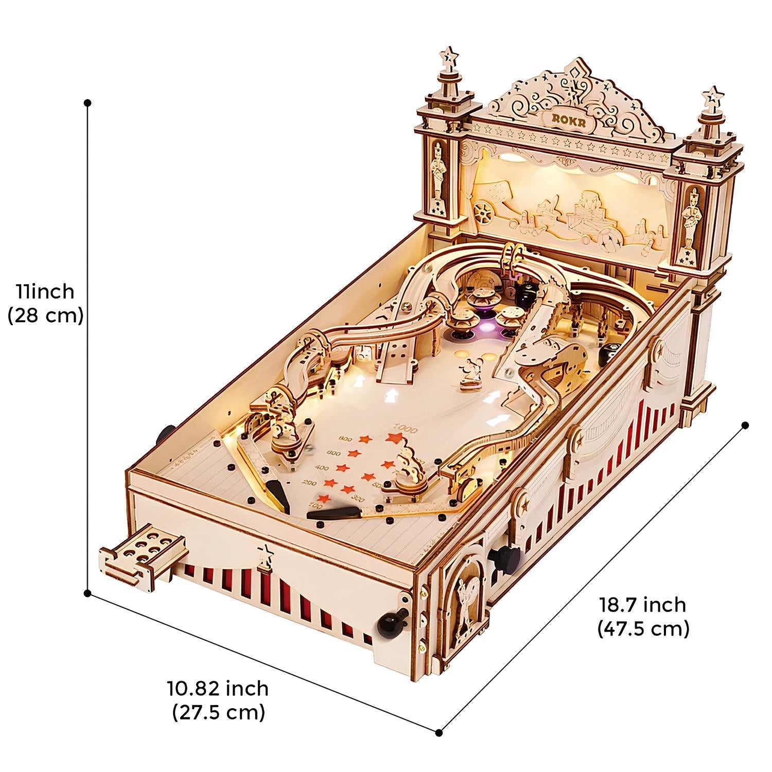 3D Wooden Model Kit | 3D Pinball Machine (RK023e) – Wooden constructors | Varvikas.Shop