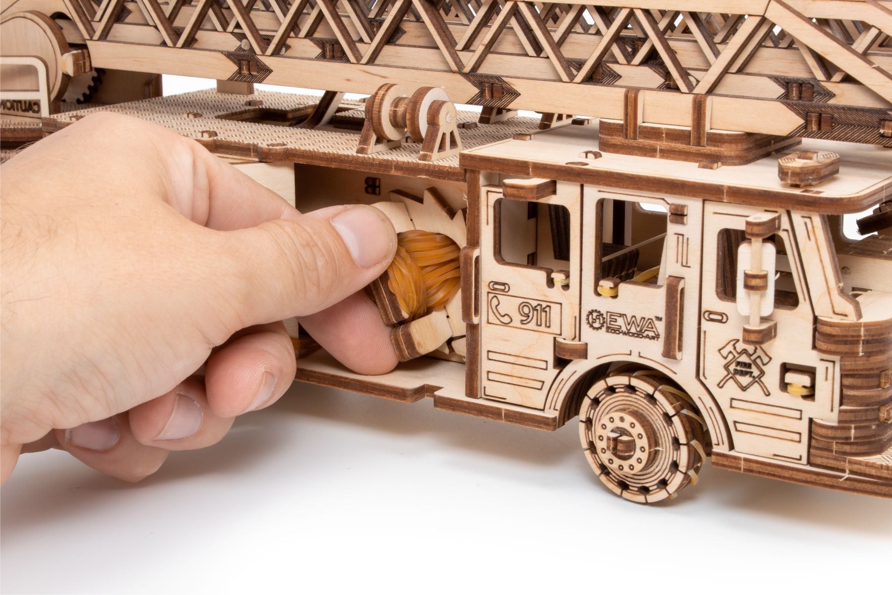 3D Wooden Model Kit | Fire Truck (BEW009e) – Wooden constructors | Varvikas.Shop