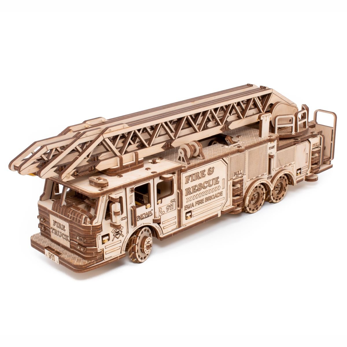 3D Wooden Model Kit | Fire Truck (BEW009e) – Wooden constructors | Varvikas.Shop