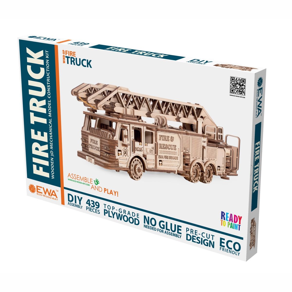 3D Wooden Model Kit | Fire Truck (BEW009e) – Wooden constructors | Varvikas.Shop