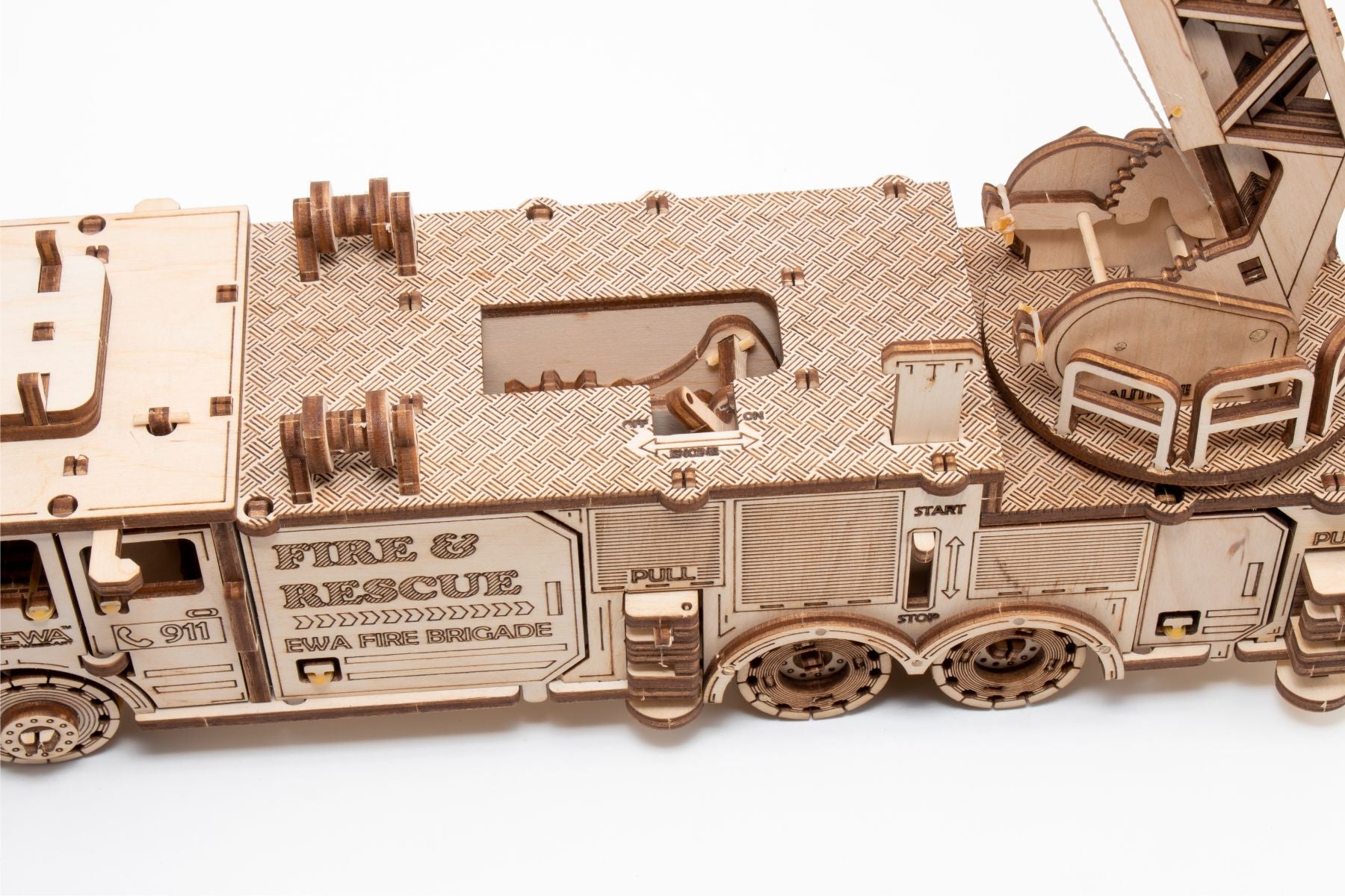 3D Wooden Model Kit | Fire Truck (BEW009e) – Wooden constructors | Varvikas.Shop