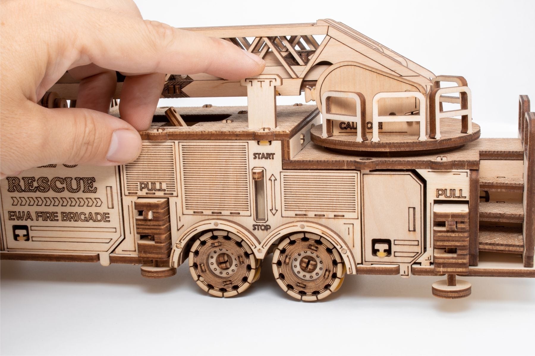 3D Wooden Model Kit | Fire Truck (BEW009e) – Wooden constructors | Varvikas.Shop