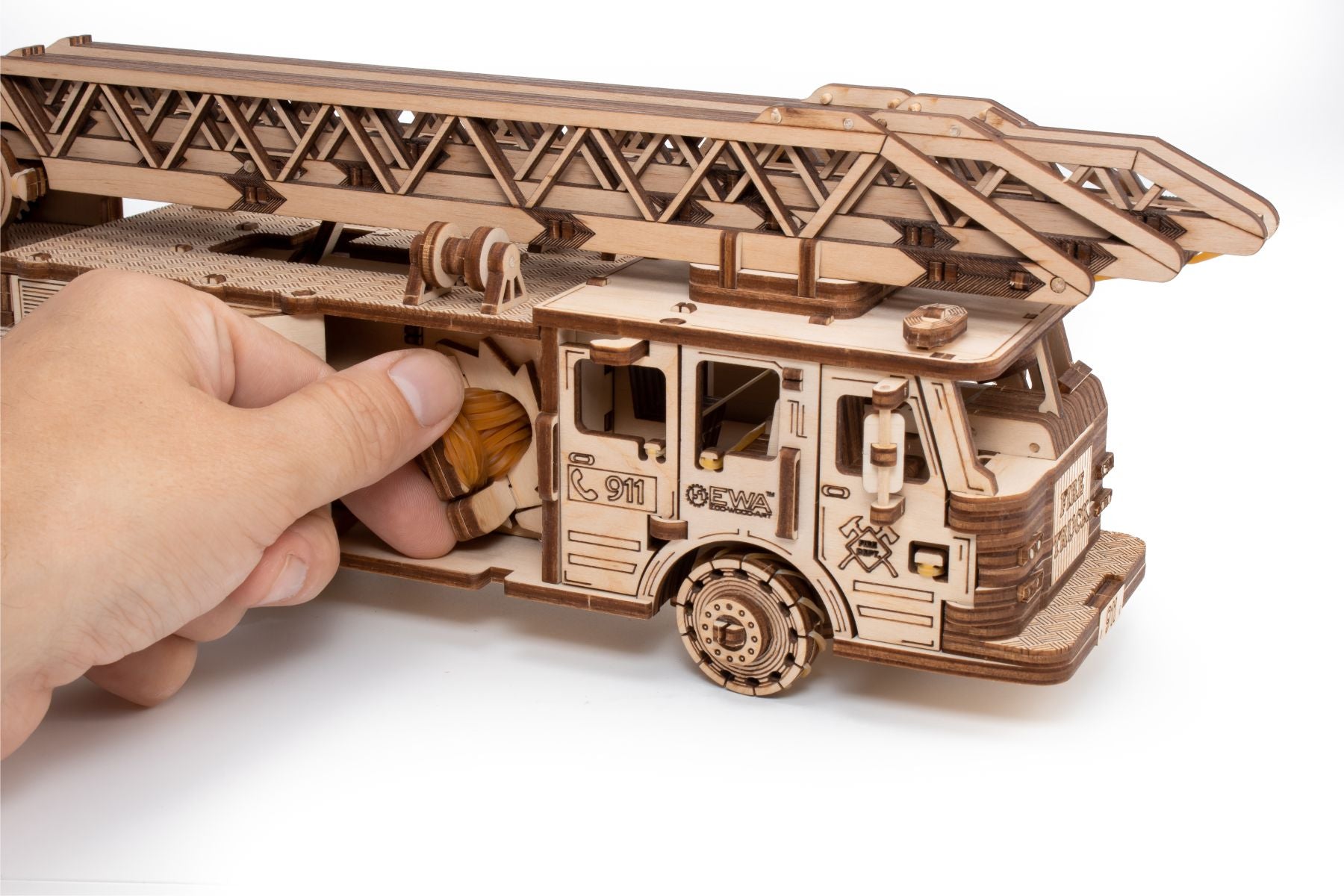 3D Wooden Model Kit | Fire Truck (BEW009e) – Wooden constructors | Varvikas.Shop