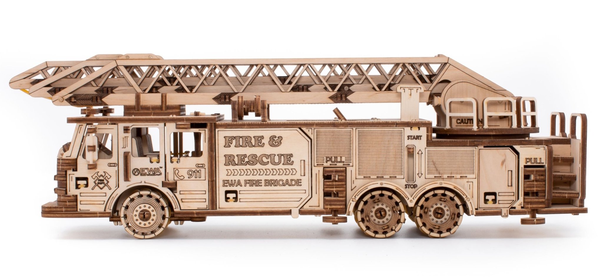 3D Wooden Model Kit | Fire Truck (BEW009e) – Wooden constructors | Varvikas.Shop