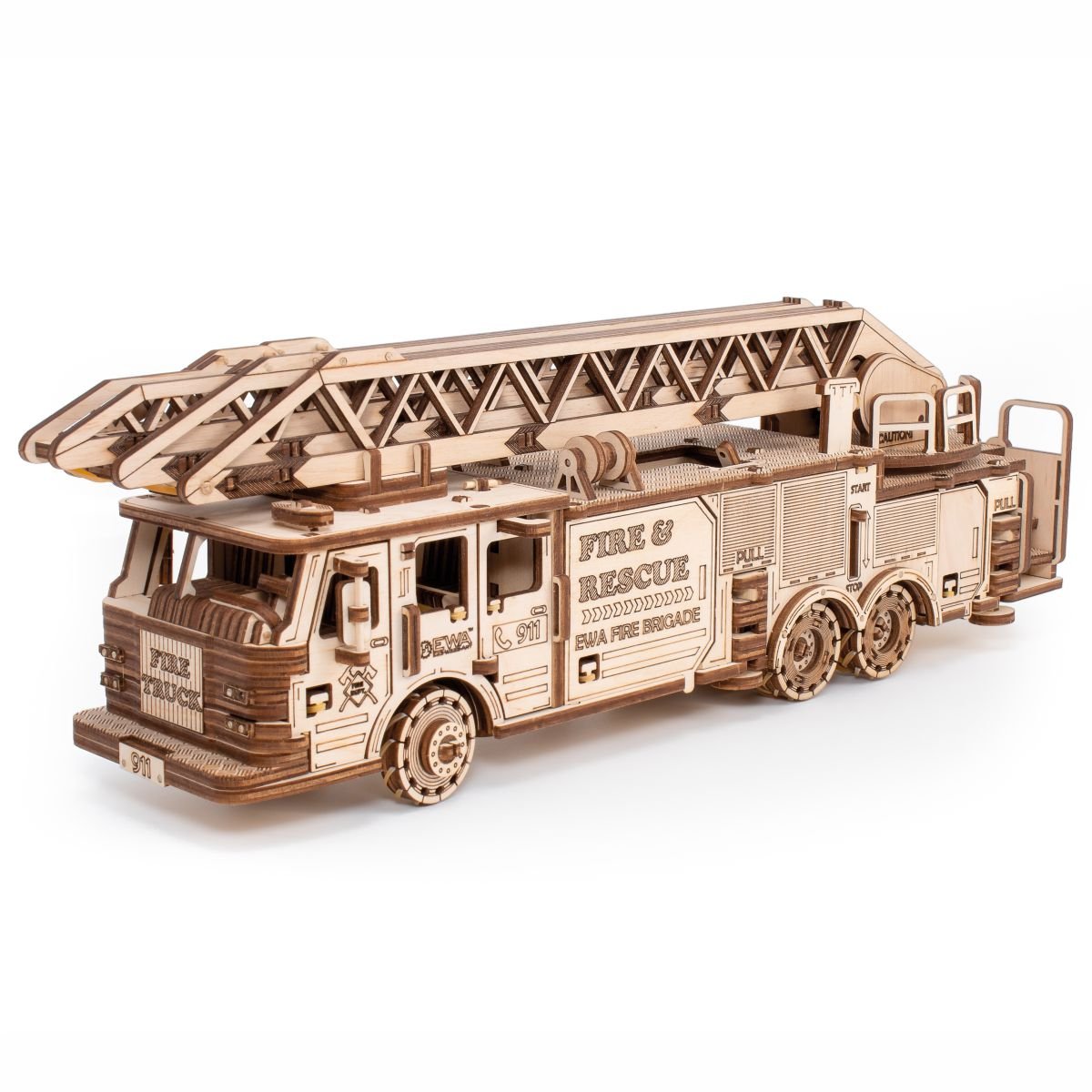 3D Wooden Model Kit | Fire Truck (BEW009e) – Wooden constructors | Varvikas.Shop