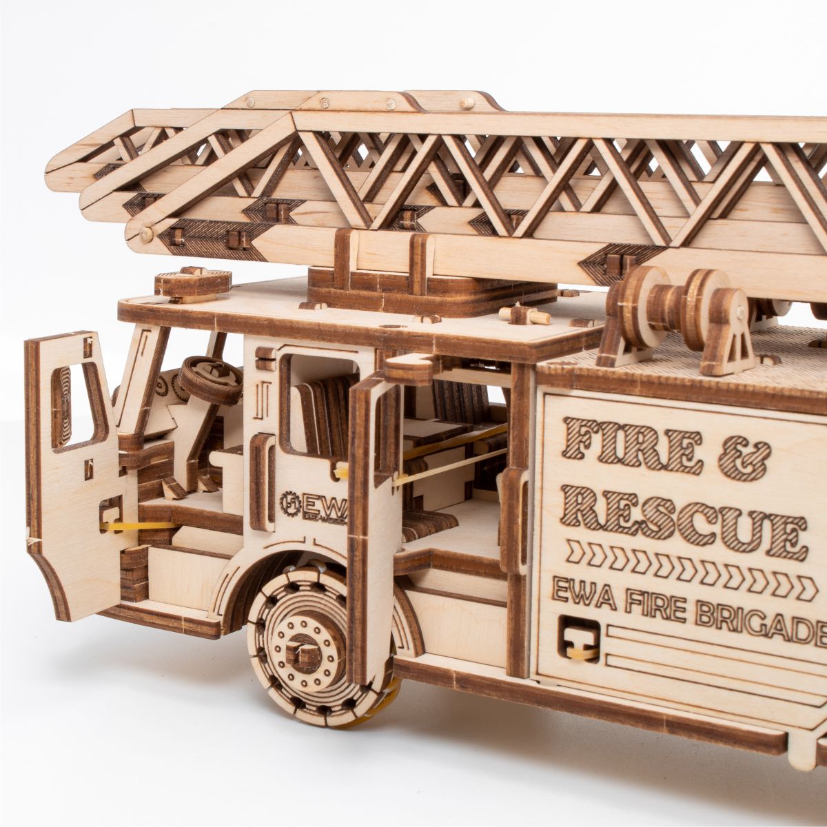 3D Wooden Model Kit | Fire Truck (BEW009e) – Wooden constructors | Varvikas.Shop