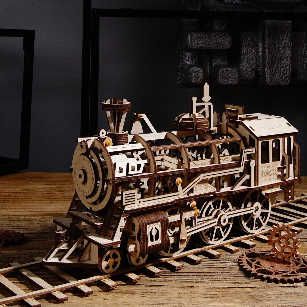 3D Wooden Model Kit | Locomotive (RK001e) – Wooden constructors | Varvikas.Shop