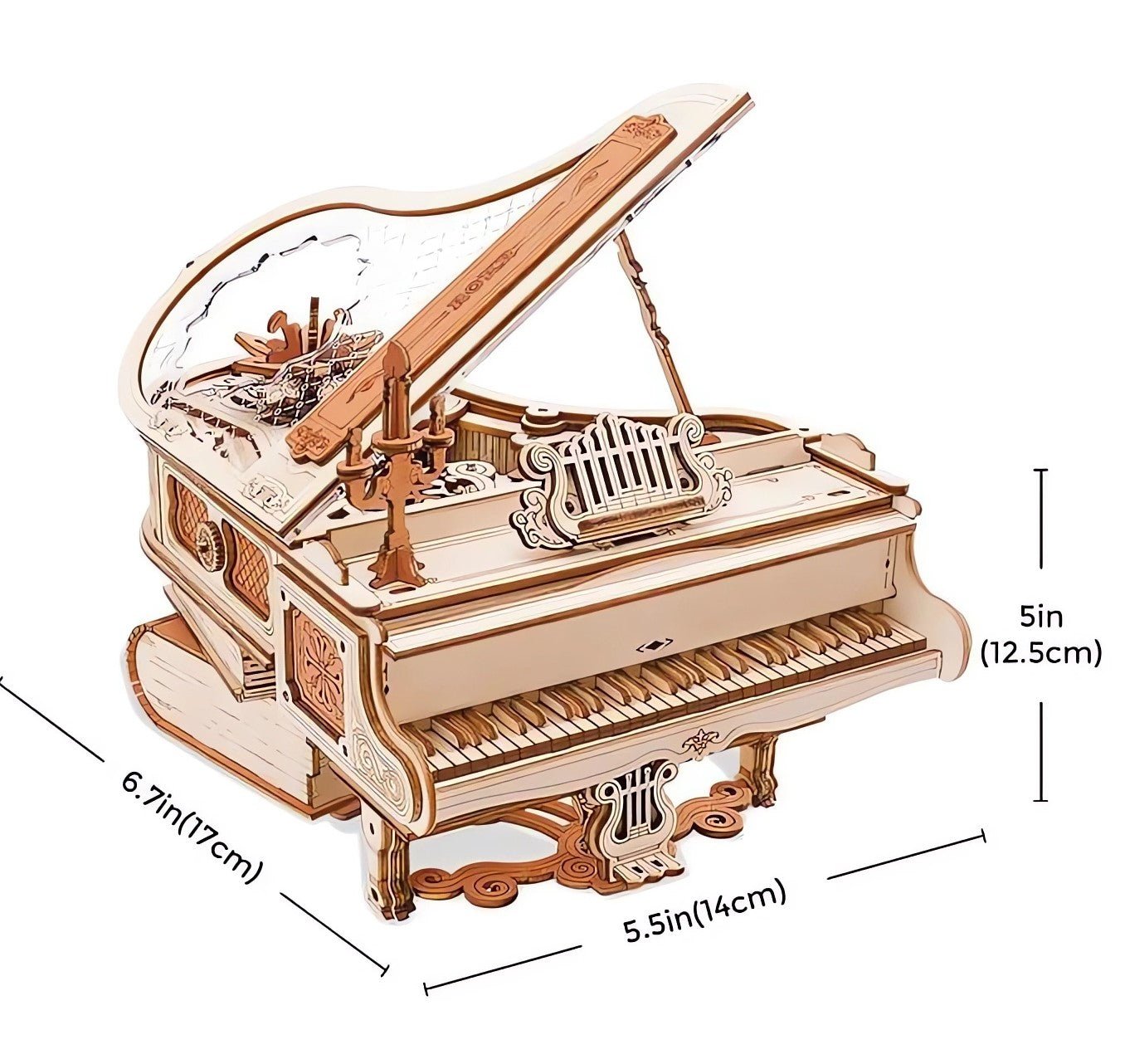 3D Wooden Model Kit | Magic Piano (RK019e) – Wooden constructors | Varvikas.Shop