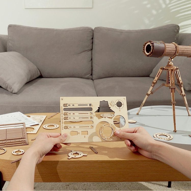 3D Wooden Model Kit | Monocular Telescope (RK011e) – Wooden constructors | Varvikas.Shop