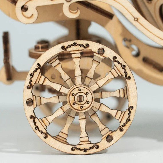 3D Wooden Model Kit | Pumpkin Cart (RA006e) – Wooden constructors | Varvikas.Shop