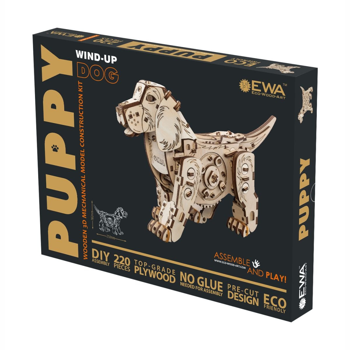 3D Wooden Model Kit | Puppy (BEW002e) – Wooden constructors | Varvikas.Shop