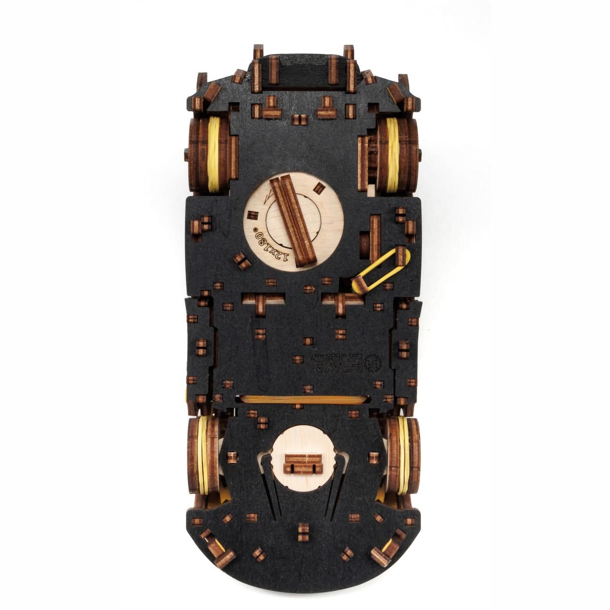 3D Wooden Model Kit | Racing Car Yellow (BEW011e) – Wooden constructors | Varvikas.Shop