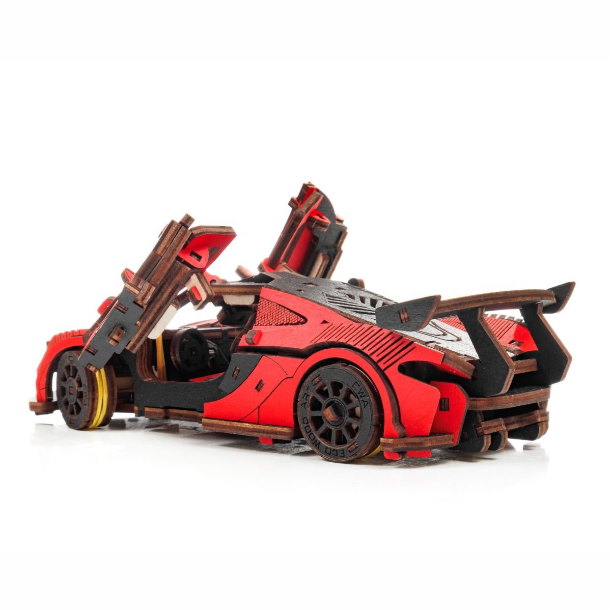3D Wooden Model Kit | Red Racing Car (BEW007e) – Wooden constructors | Varvikas.Shop