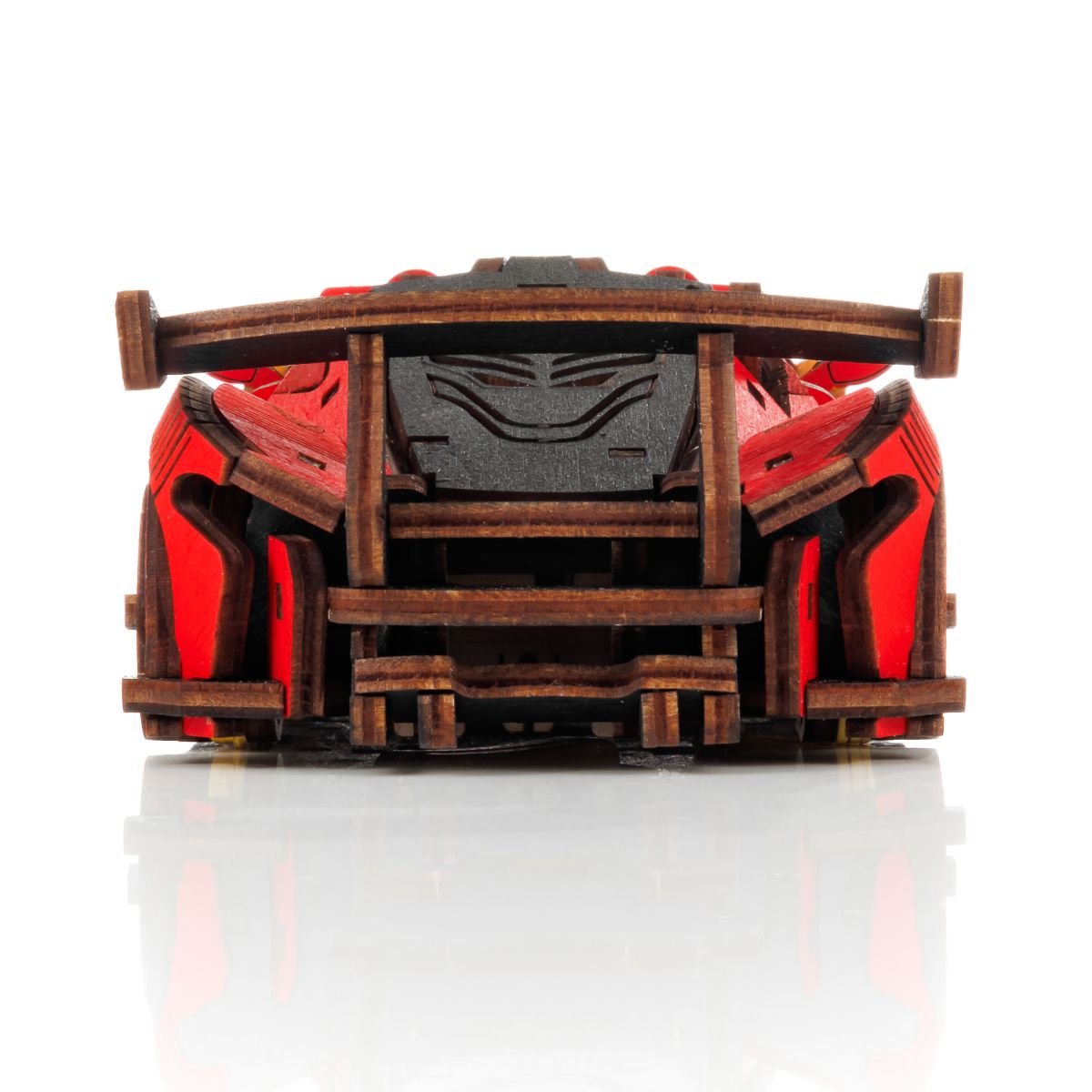 3D Wooden Model Kit | Red Racing Car (BEW007e) – Wooden constructors | Varvikas.Shop