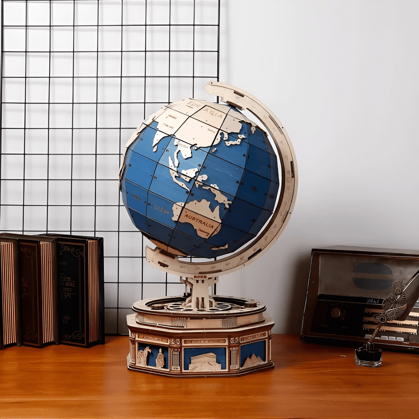 3D Wooden Model Kit | The Globe (RK020e) – Wooden constructors | Varvikas.Shop