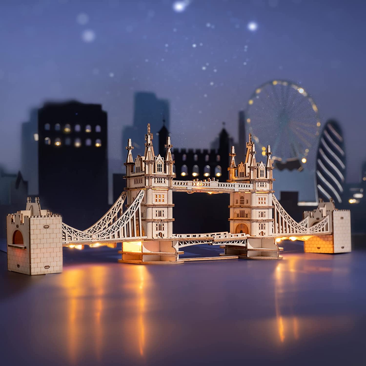 3D Wooden Model Kit | Tower Bridge (RA003e) – Wooden constructors | Varvikas.Shop