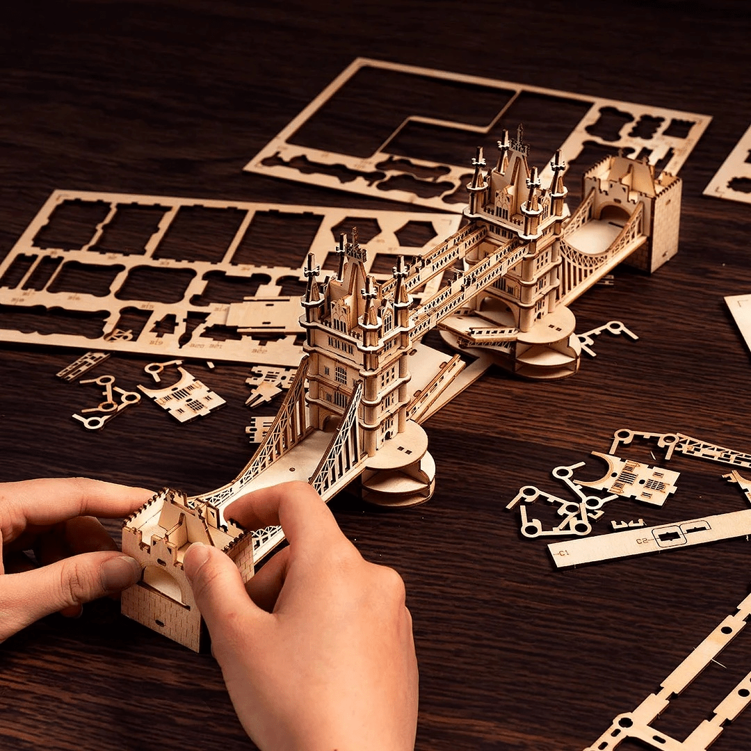 3D Wooden Model Kit | Tower Bridge (RA003e) – Wooden constructors | Varvikas.Shop