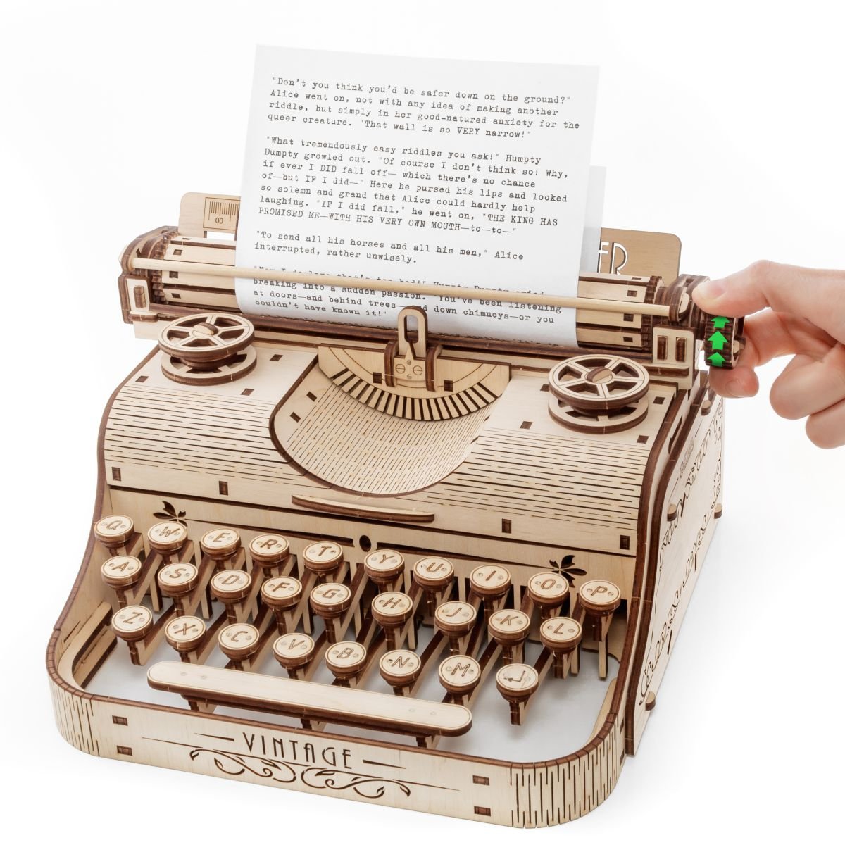 3D Wooden Model Kit | Typewriter (BEW015e) – Wooden constructors | Varvikas.Shop