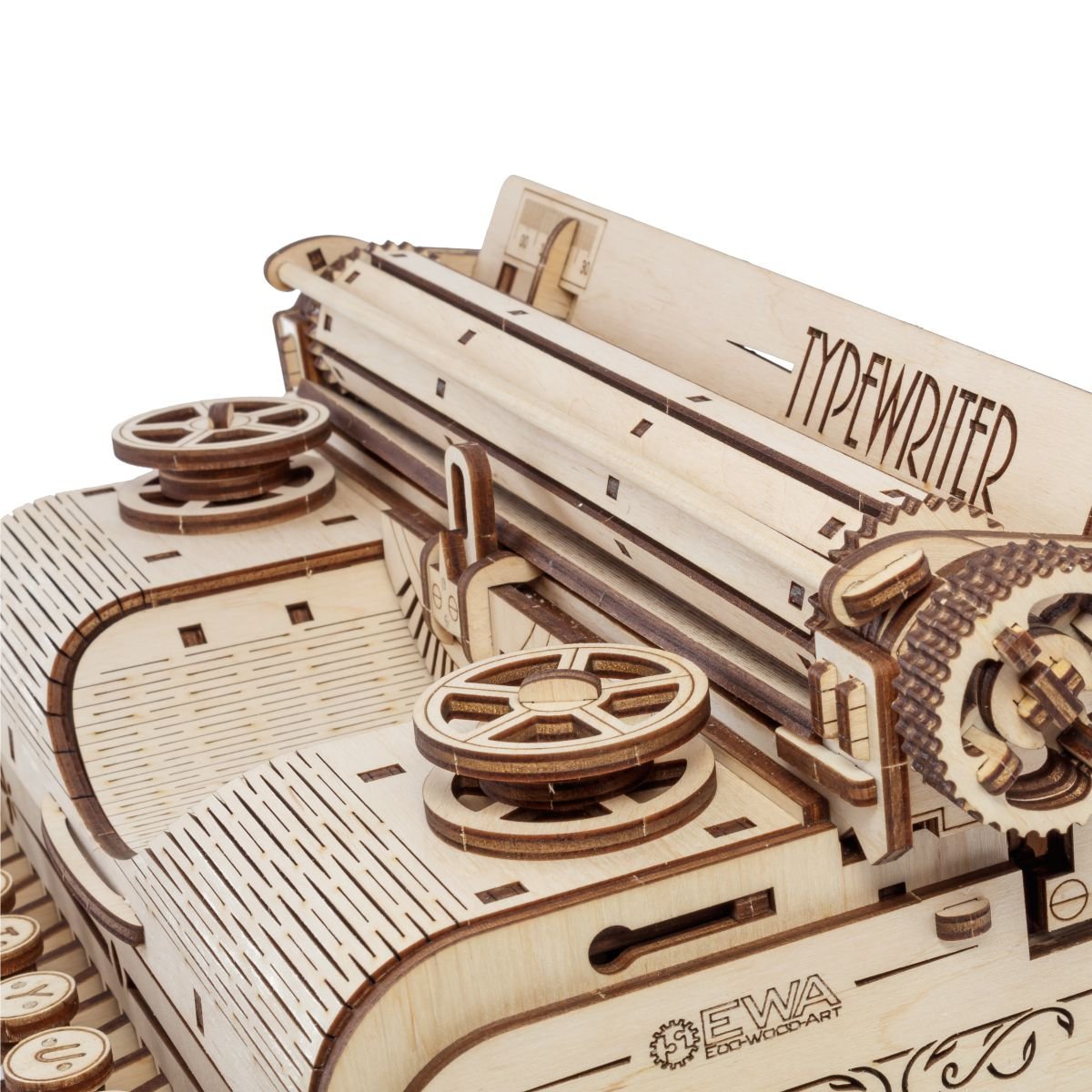 3D Wooden Model Kit | Typewriter (BEW015e) – Wooden constructors | Varvikas.Shop