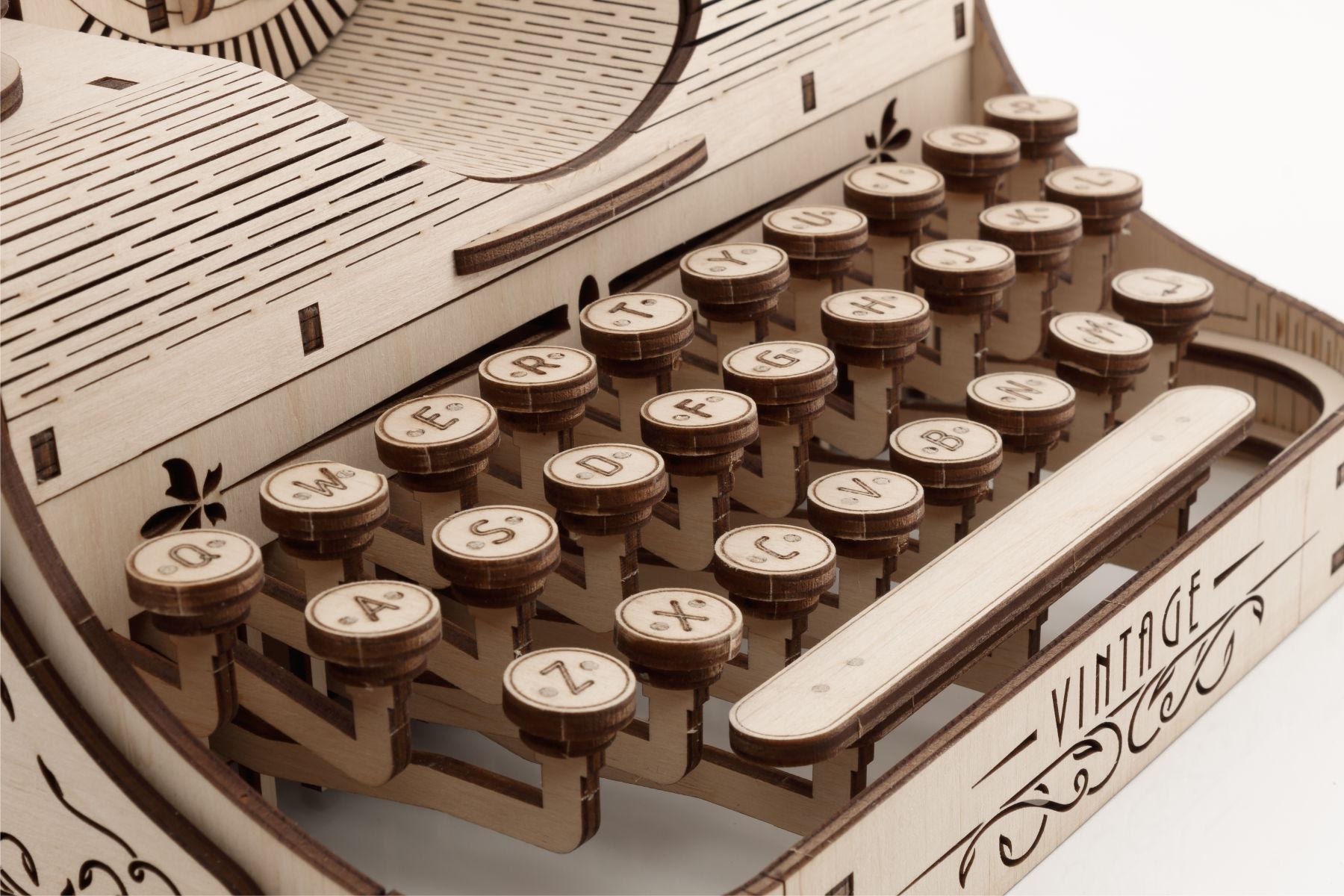 3D Wooden Model Kit | Typewriter (BEW015e) – Wooden constructors | Varvikas.Shop