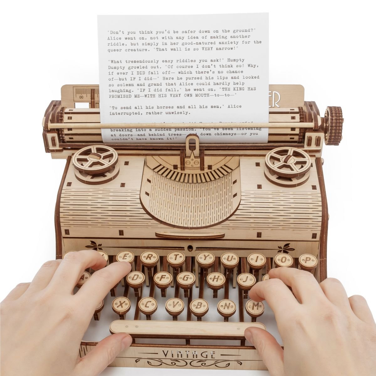 3D Wooden Model Kit | Typewriter (BEW015e) – Wooden constructors | Varvikas.Shop