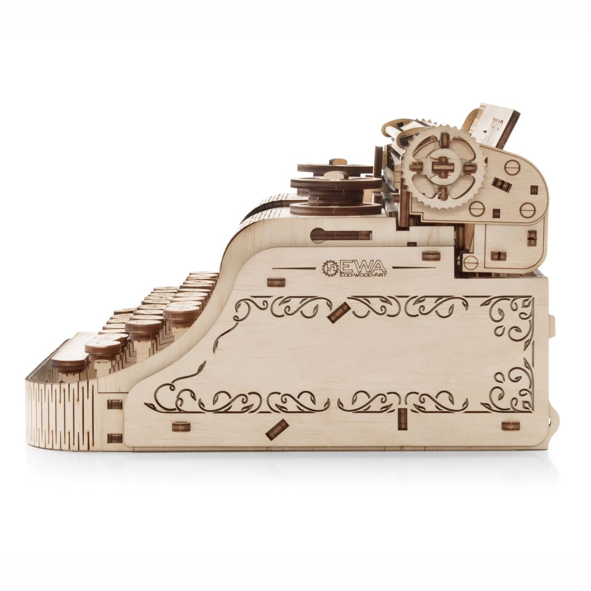 3D Wooden Model Kit | Typewriter (BEW015e) – Wooden constructors | Varvikas.Shop