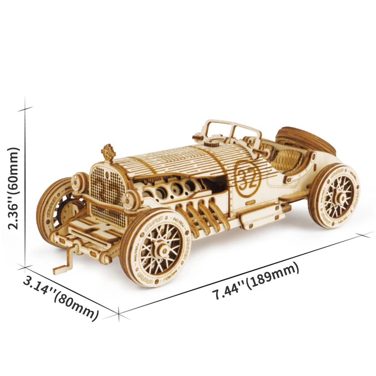 3D Wooden Model Kit | V8 Grand Prix Car (RA001e) – Wooden constructors | Varvikas.Shop