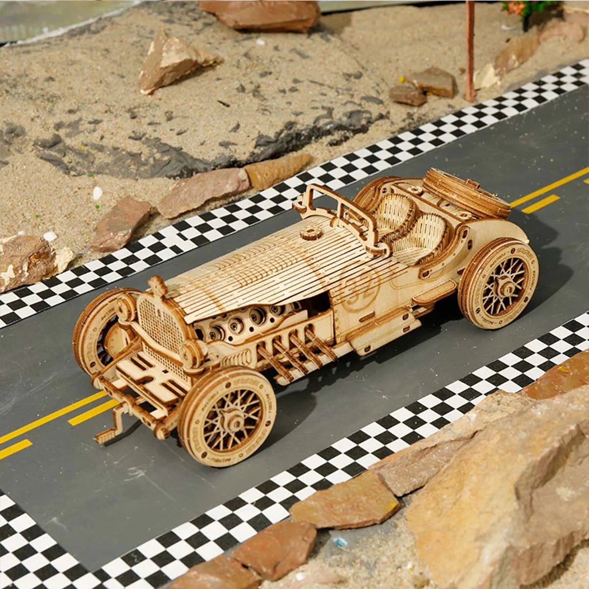 3D Wooden Model Kit | V8 Grand Prix Car (RA001e) – Wooden constructors | Varvikas.Shop