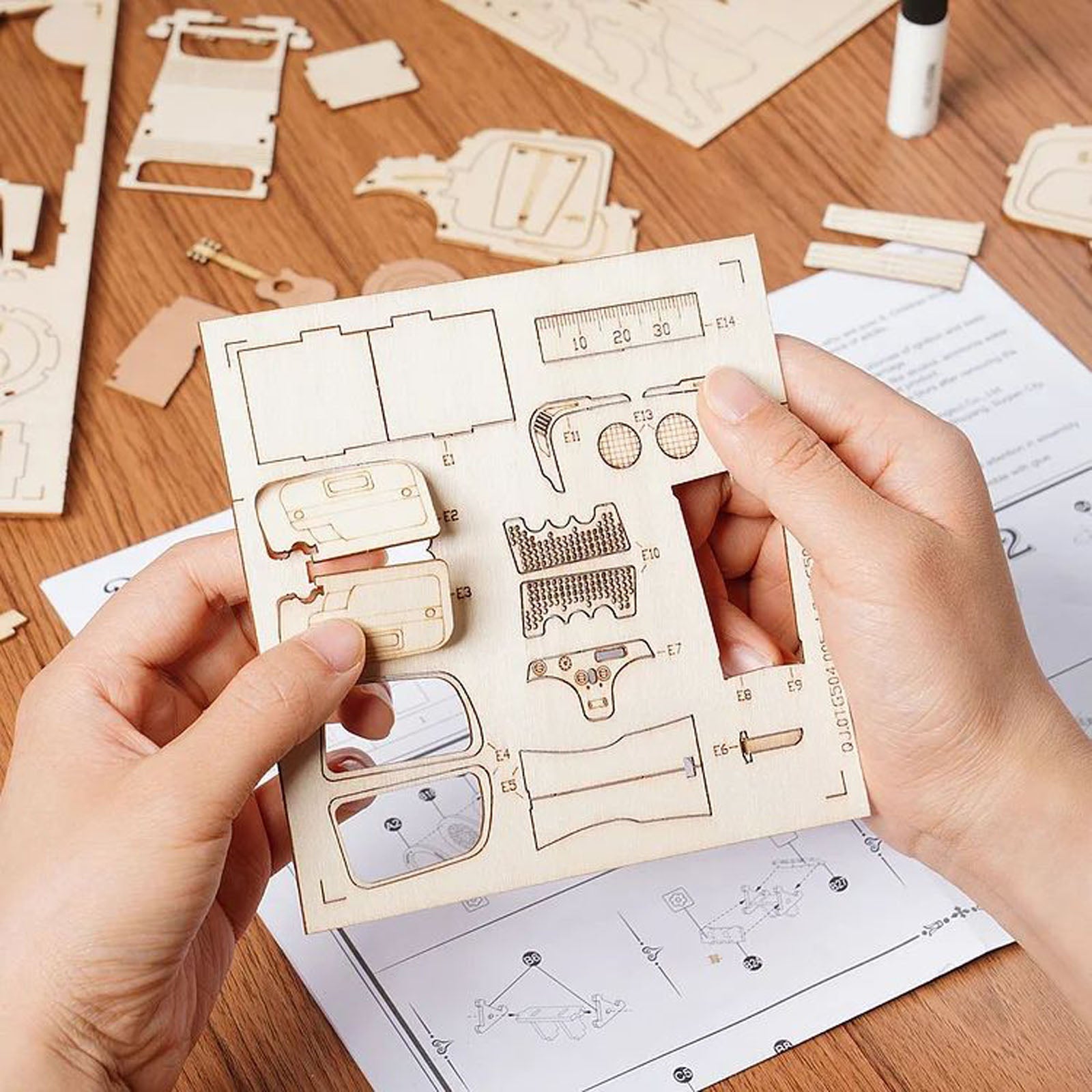 3D Wooden Model Kit | Vintage Car (RA002e) – Wooden constructors | Varvikas.Shop