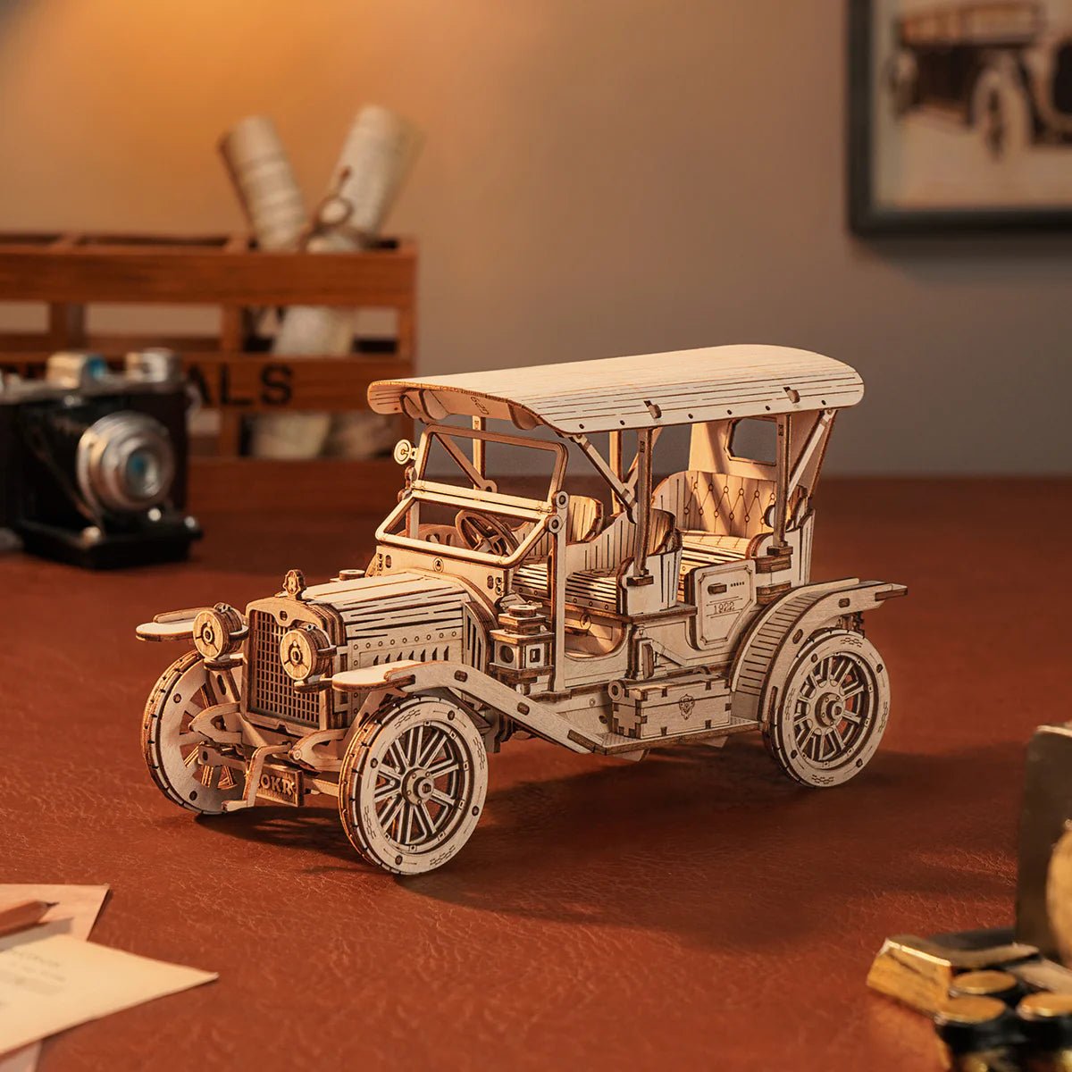 3D Wooden Model Kit | Vintage Car (RA011e) – Wooden constructors | Varvikas.Shop