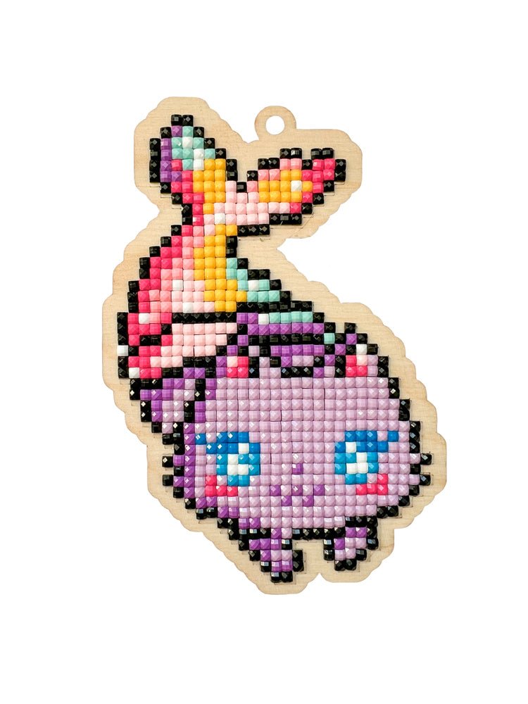 5D Diamond Painting 12.5x12.5 cm | Pendant Cat - mermaid | Wooden Base (U0335e) – Diamond painting | Varvikas.Shop