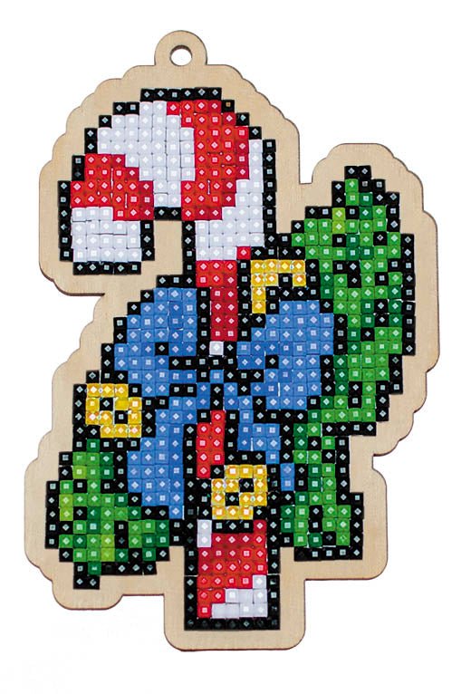 5D Diamond Painting 12.5x12.5 cm | Pendant Christmas lollipop | Wooden Base (U0318e) – Diamond painting | Varvikas.Shop