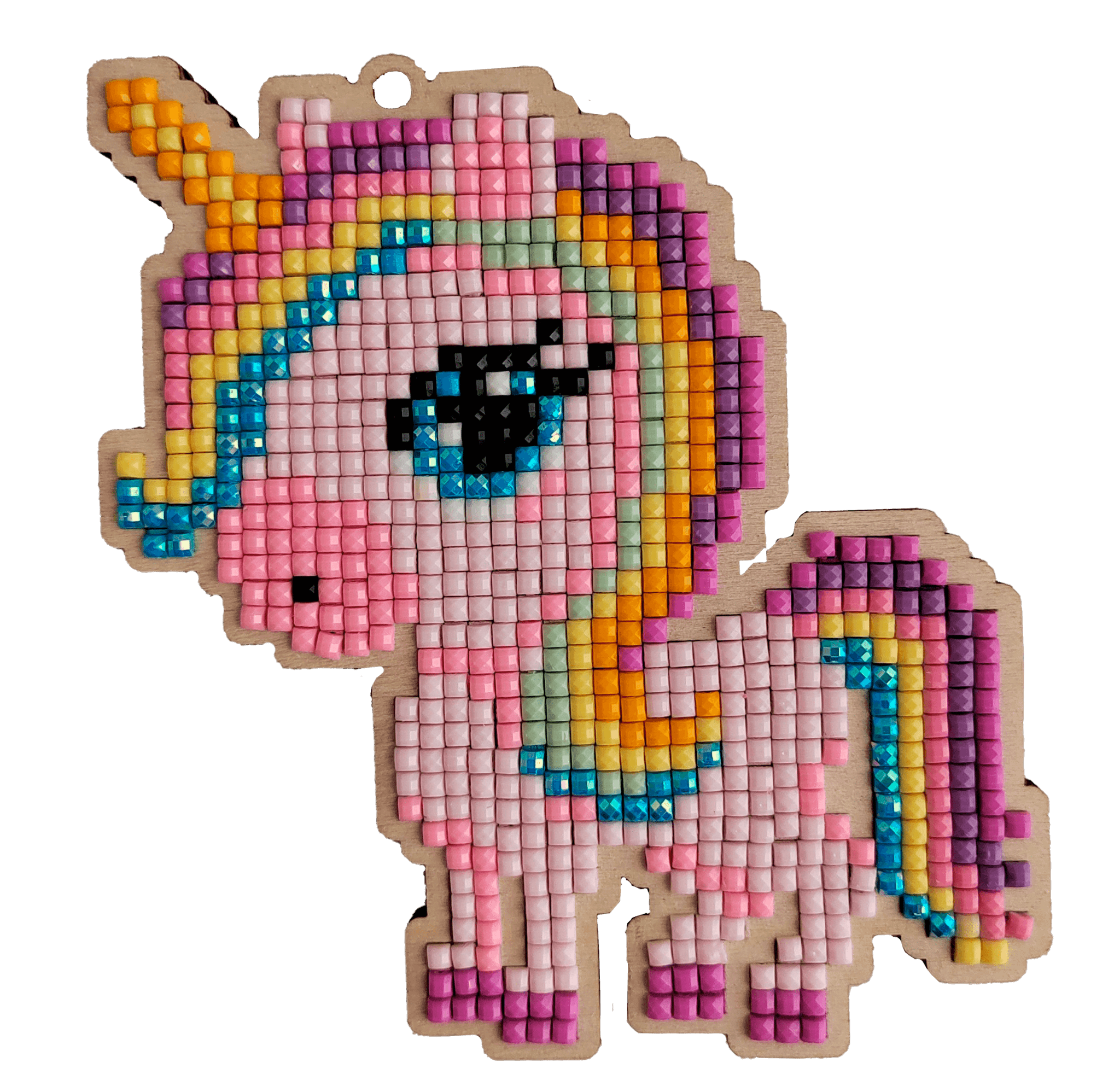 5D Diamond Painting 12.5x12.5 cm | Pendant Magic rainbow | Wooden Base (U18e) – Diamond painting | Varvikas.Shop