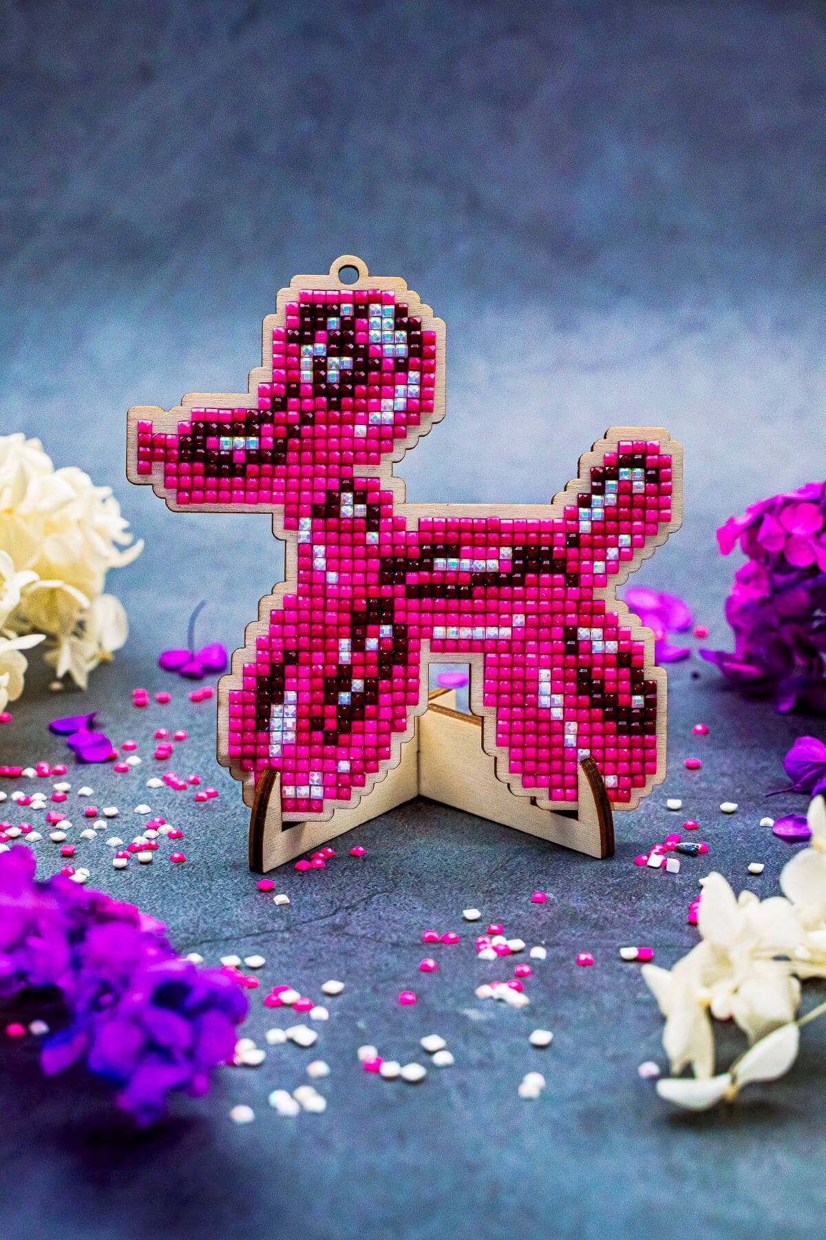 5D Diamond Painting 12.5x12.5 cm | Pendant The dog Sharik | Wooden Base (U01e) – Diamond painting | Varvikas.Shop