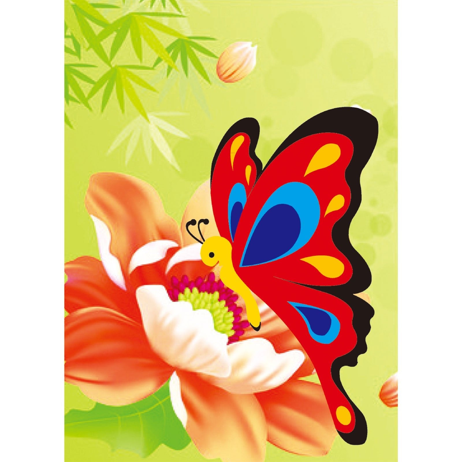 5D Diamond Painting 17х22 cm | Butterfly on a Flower (X185e) – Diamond painting | Varvikas.Shop