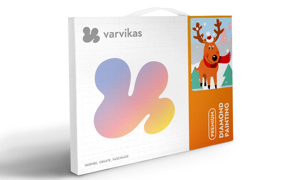 5D Diamond Painting 17х22 cm | Christmas Deer (X018e) – Diamond painting | Varvikas.Shop