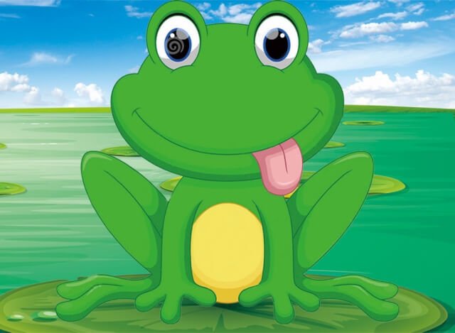 5D Diamond Painting 17х22 cm | Funny Little Frog (X006e) – Diamond painting | Varvikas.Shop