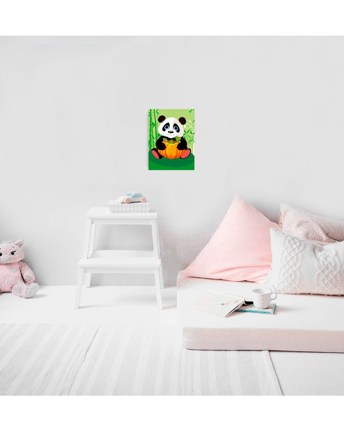 5D Diamond Painting 17х22 cm | Panda with Pumpkin (X008e) – Diamond painting | Varvikas.Shop