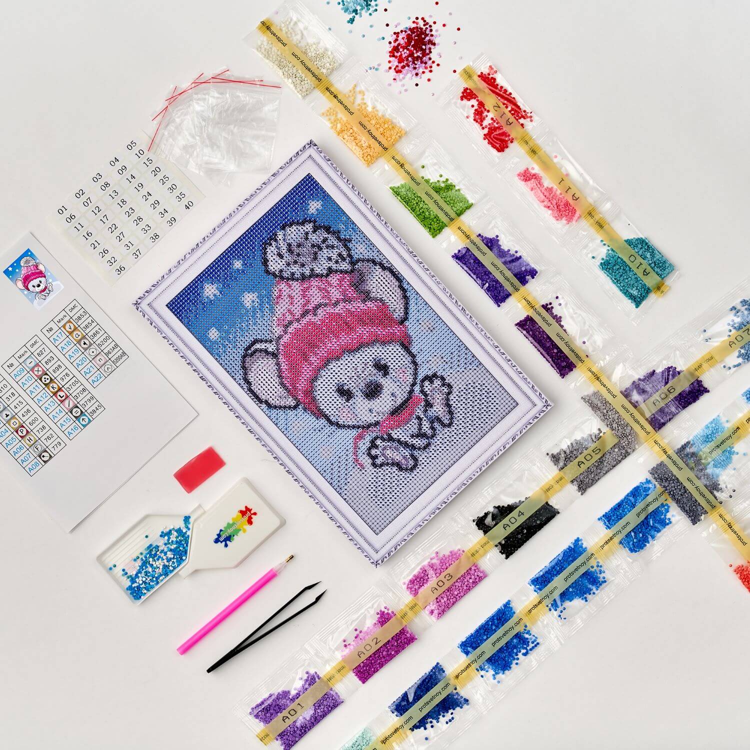 5D Diamond Painting 20x30 cm | Baby Mouse (LC045e) – Diamond painting | Varvikas.Shop