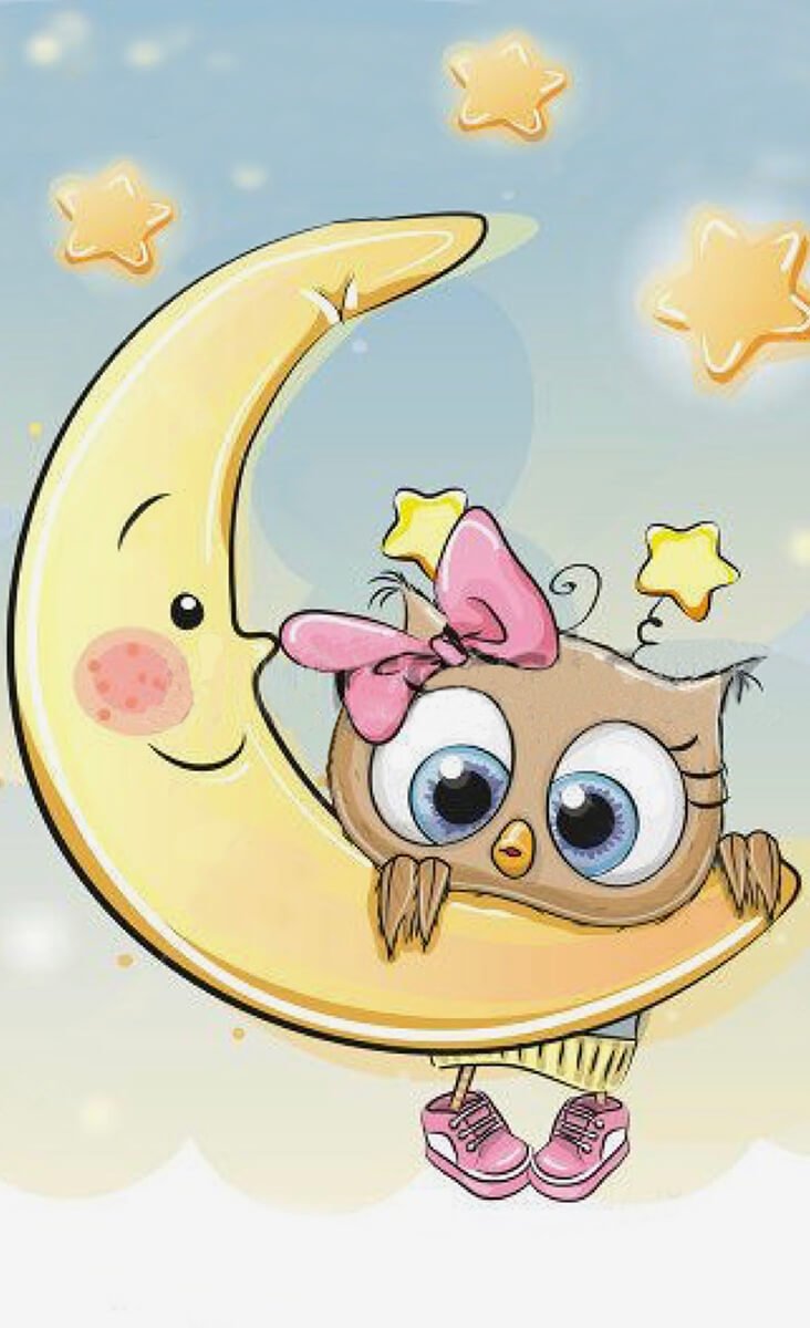 5D Diamond Painting 20x30 cm | Baby on the moon (LC015e) – Diamond painting | Varvikas.Shop