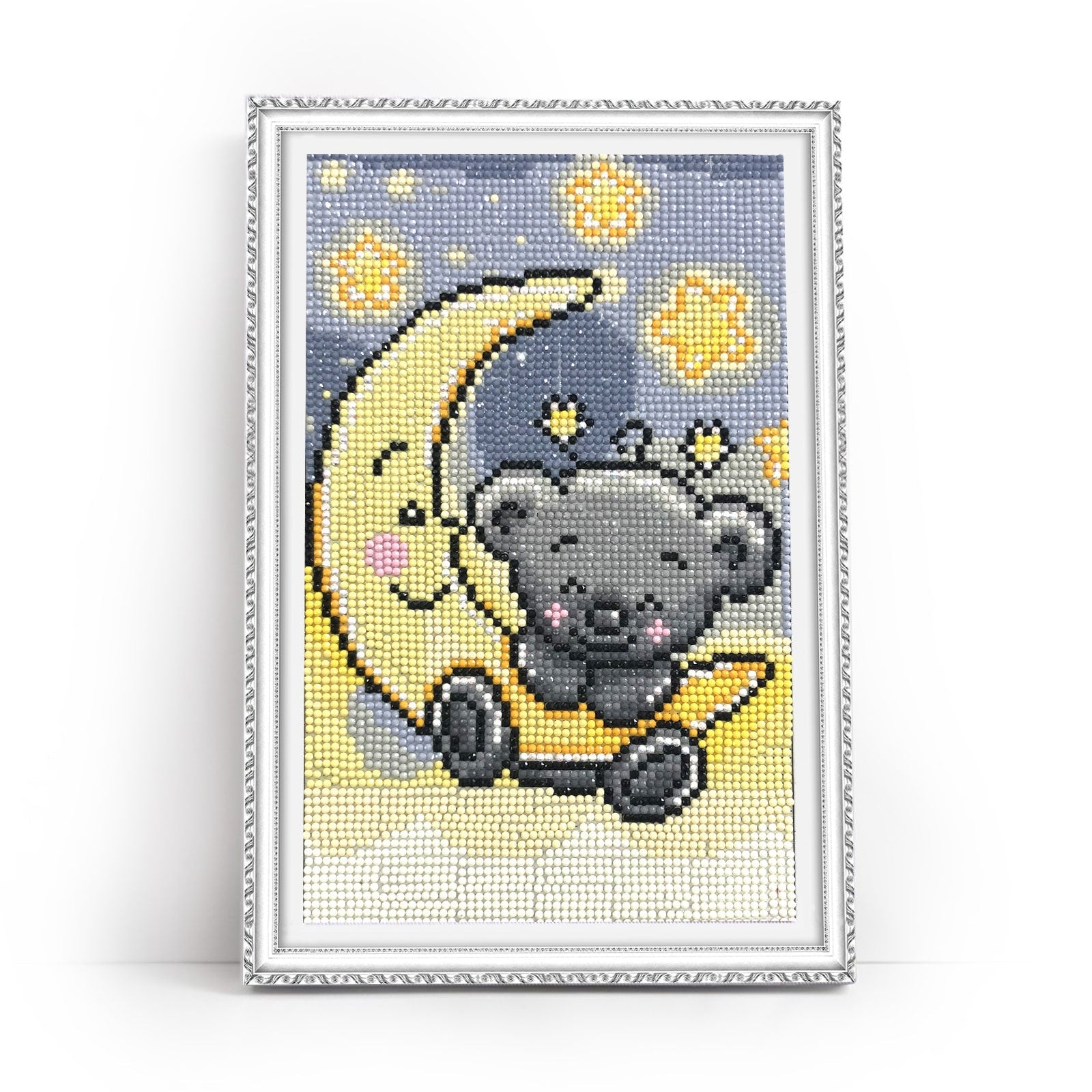 5D Diamond Painting 20x30 cm | Bear on the moon (LC016e) – Diamond painting | Varvikas.Shop