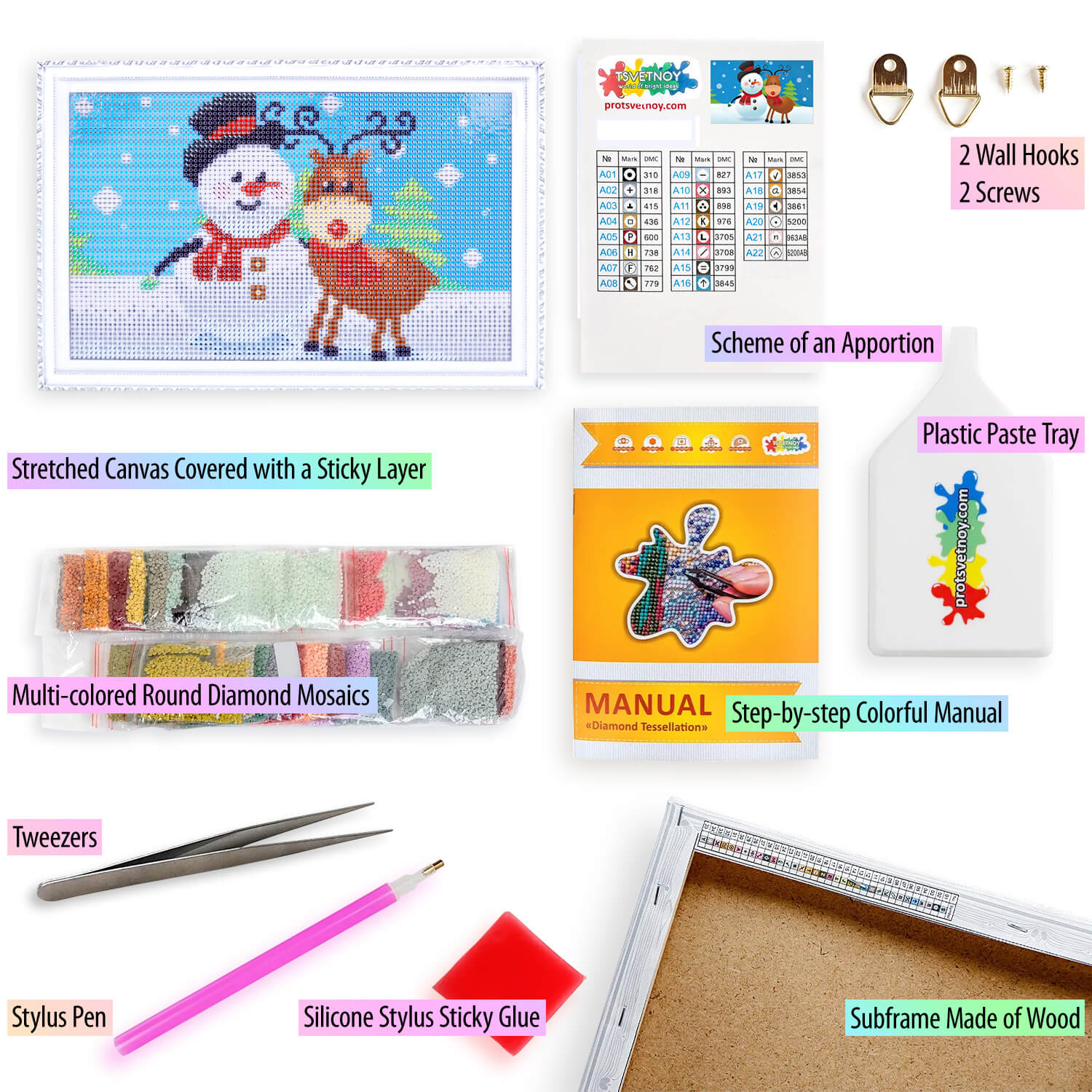 5D Diamond Painting 20x30 cm | Christmas friends (LC019e) – Diamond painting | Varvikas.Shop