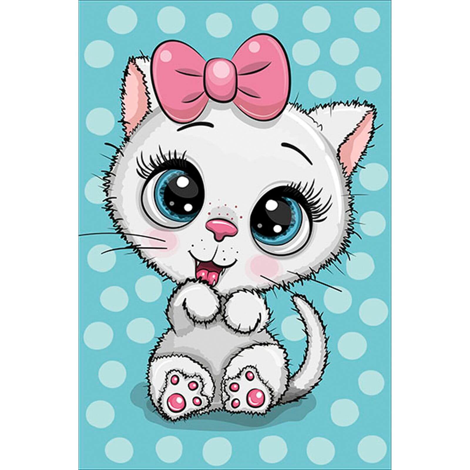 5D Diamond Painting 20x30 cm | Cute Kitten (LC040e) – Diamond painting | Varvikas.Shop