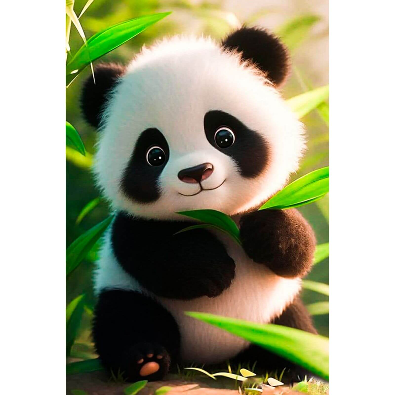5D Diamond Painting 20x30 cm | Cute panda (LC060e) – Diamond painting | Varvikas.Shop