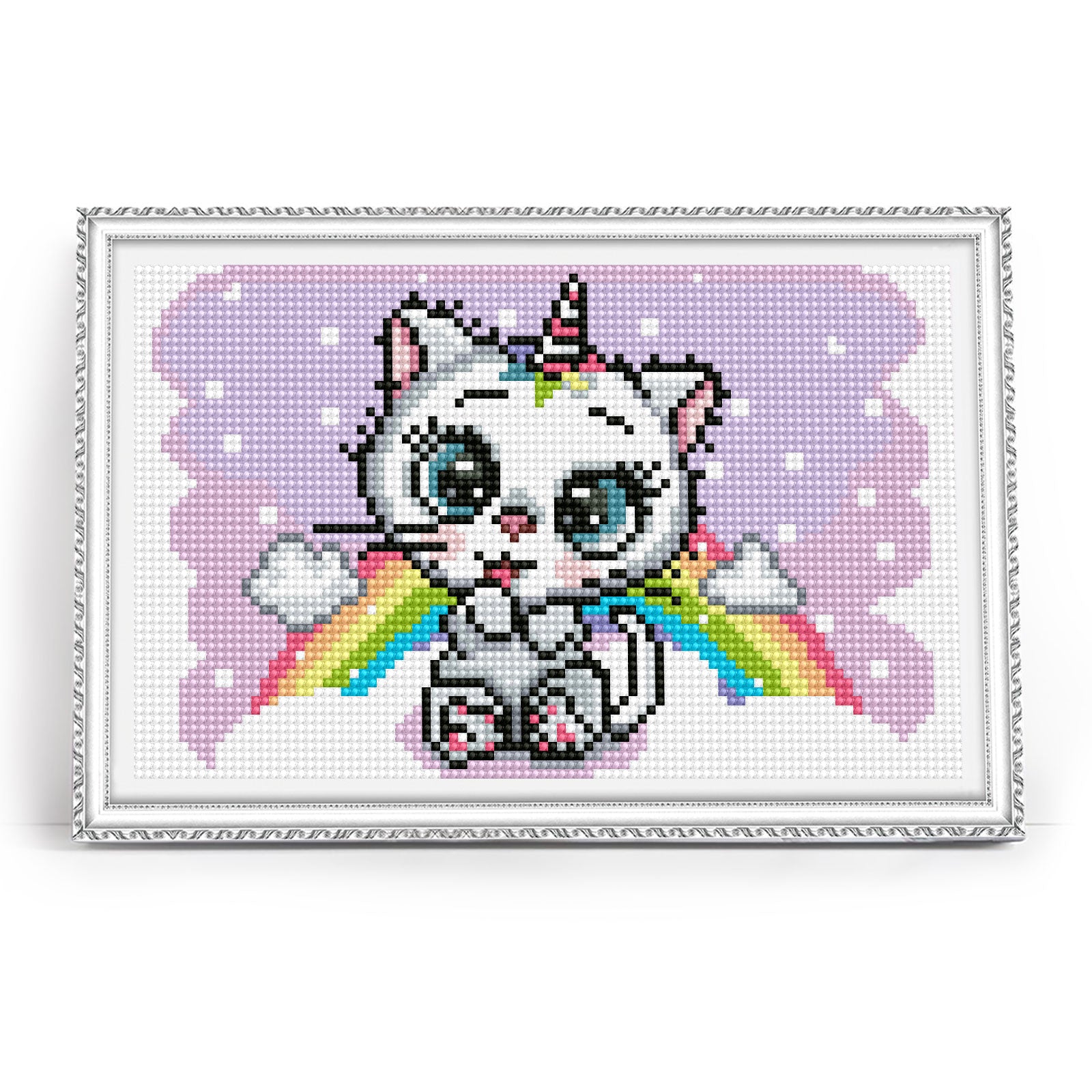 5D Diamond Painting 20x30 cm | Cute Unicorn Kitten (LC039e) – Diamond painting | Varvikas.Shop